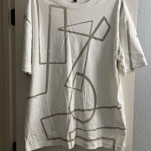 Abstract Graphic White T-Shirt